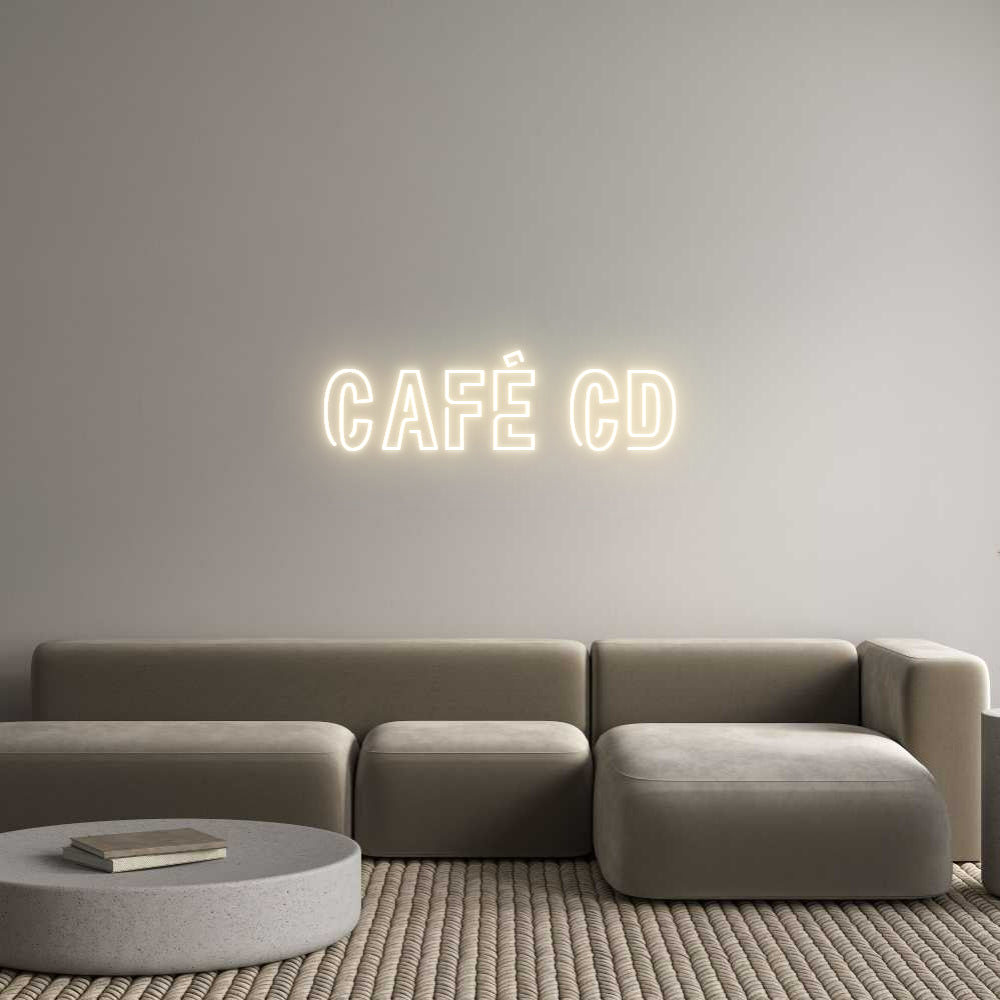 CD Café dell'editor online di insegne al neon personalizzate