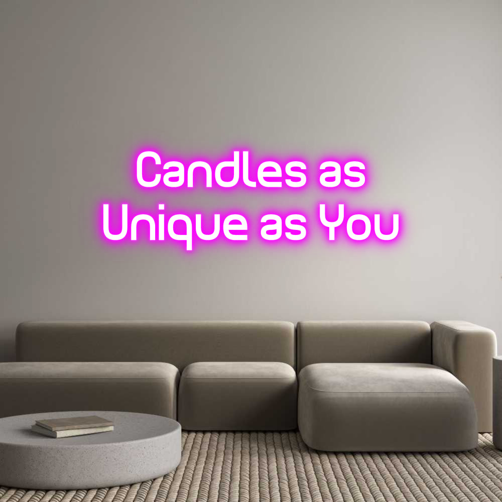 Custom Back Lit Neon Sign Online Editor Candles as
U...