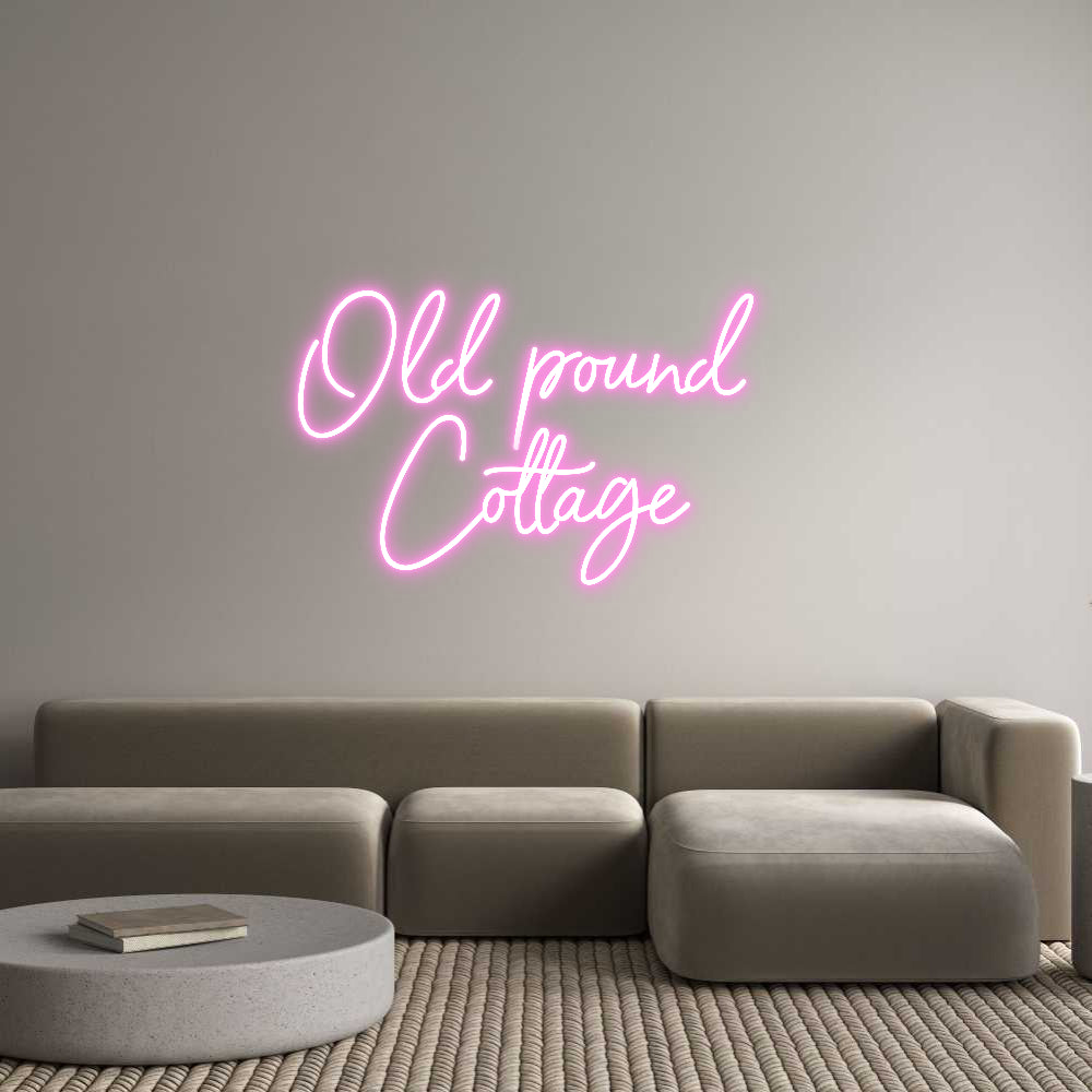 Custom Neon Sign Online Editor Old pound 
C...