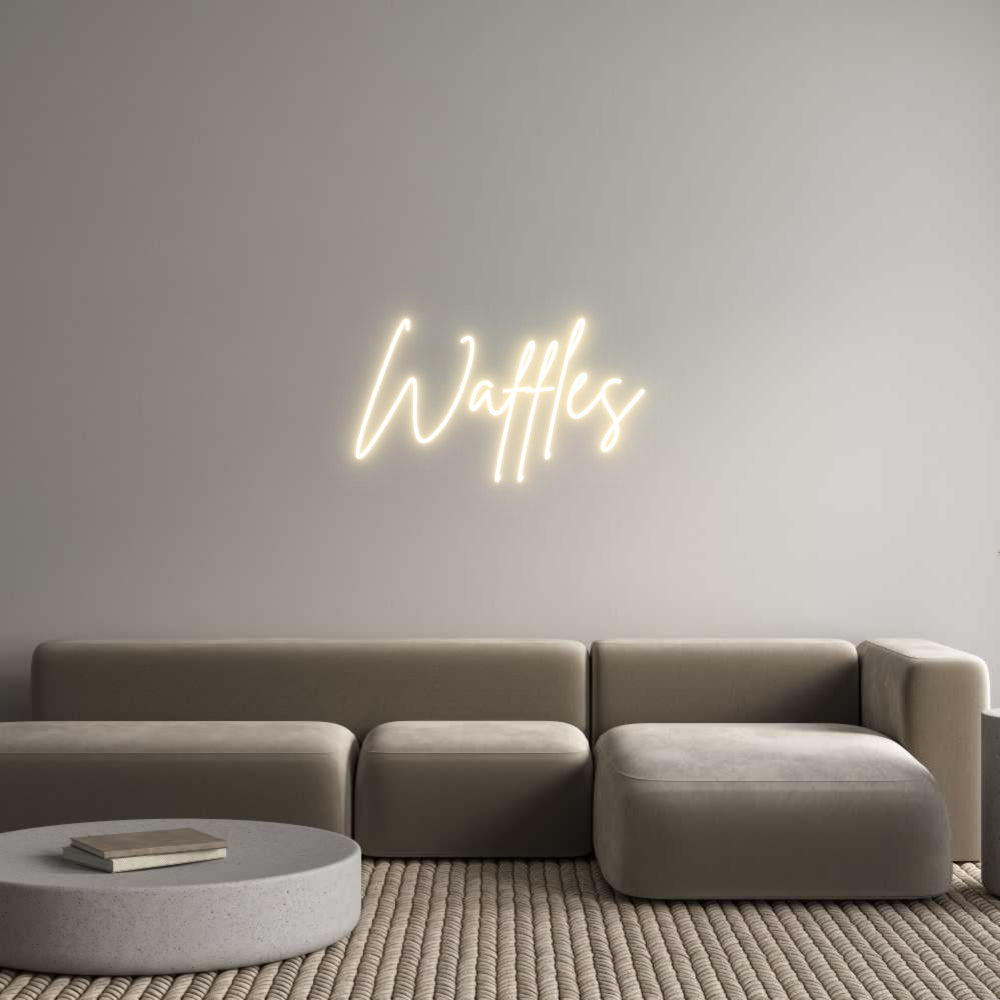 Custom Neon Sign Online Editor Waffles