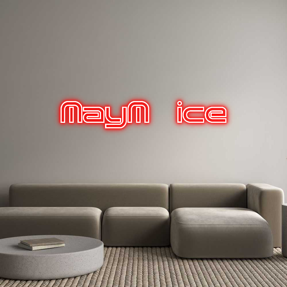Custom Neon Sign Online Editor MayM ice