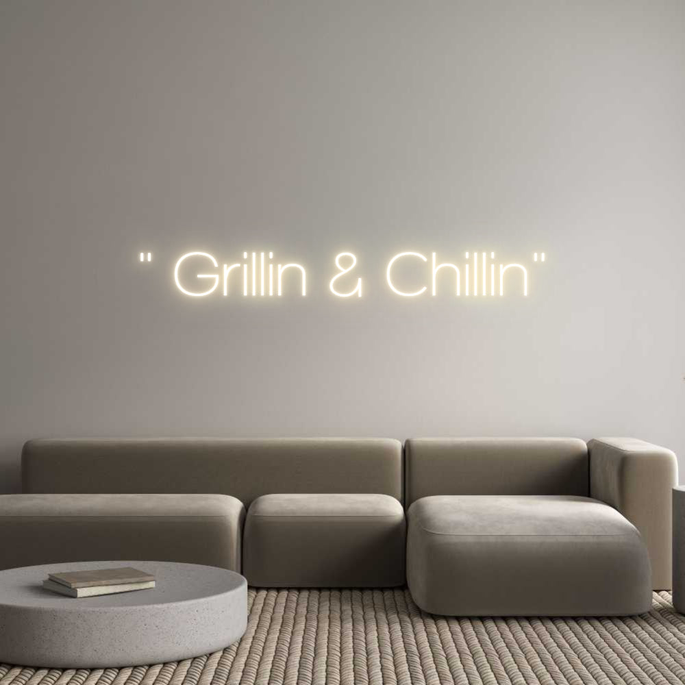 Custom Neon Sign Online Editor " Grillin & C...