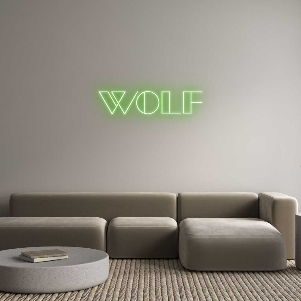 Custom Neon Sign Online Editor Wolf