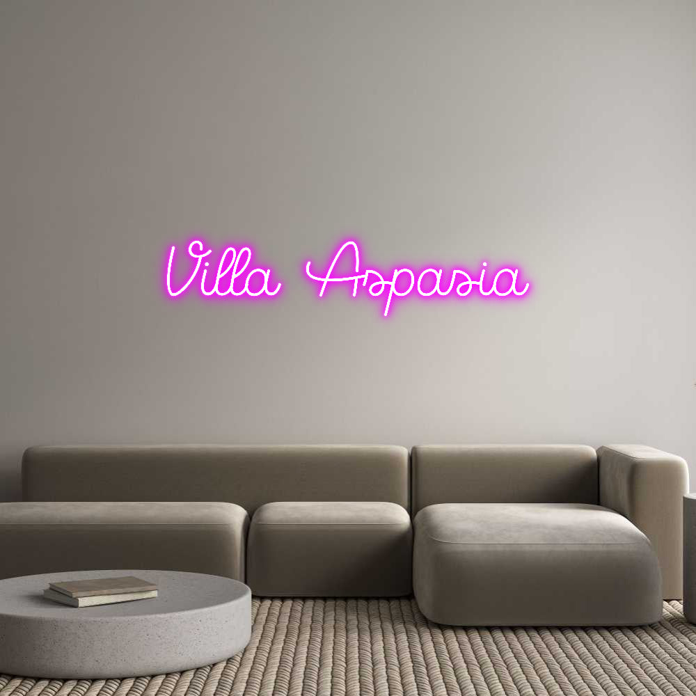 Aangepaste verlichte neonreclame Online Editor Villa Aspasia