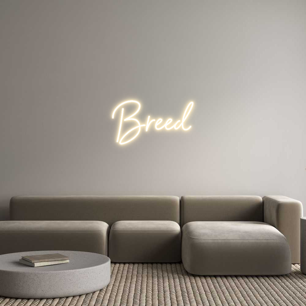 Custom Neon Sign Online Editor Breed