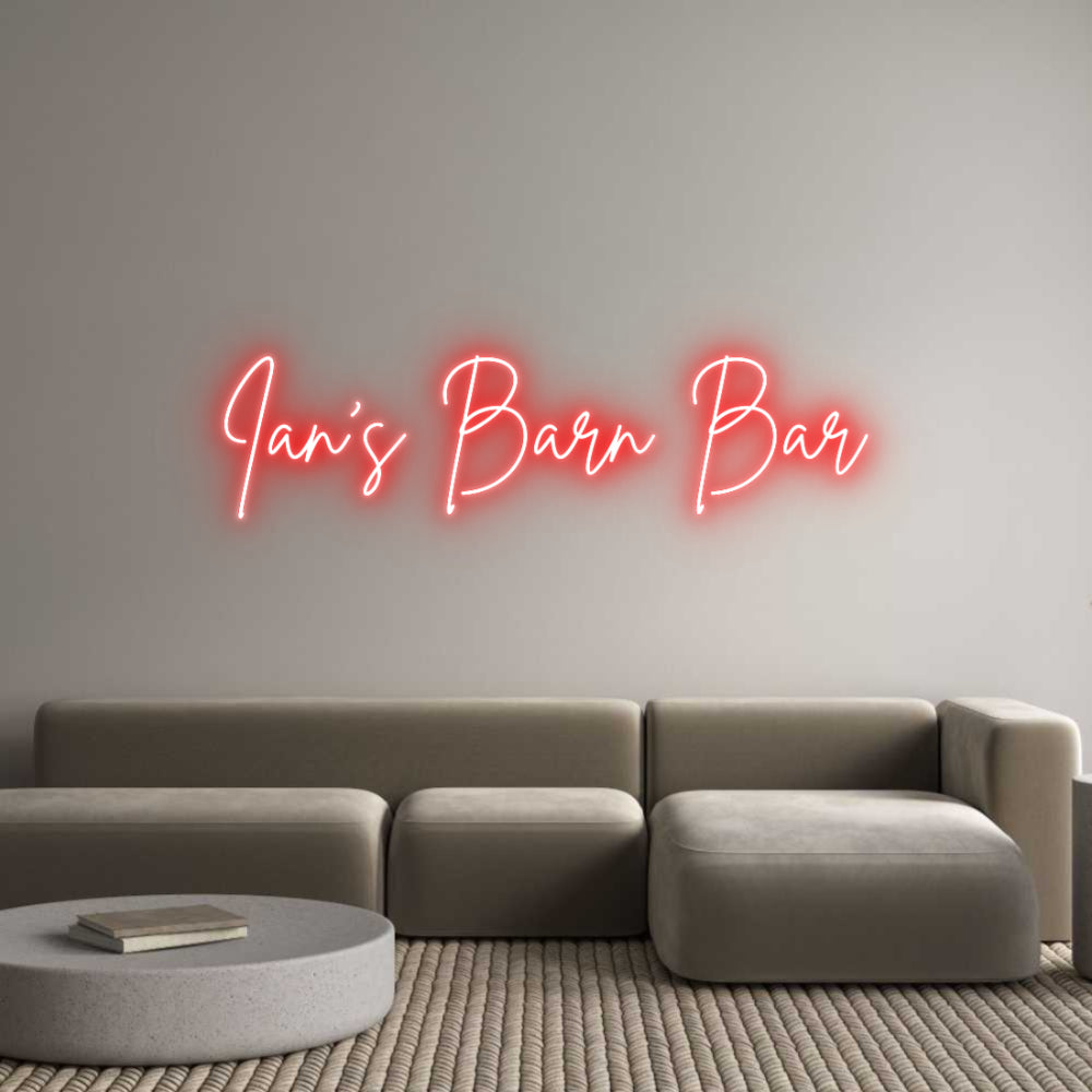 Editor online di insegne al neon personalizzate Ian's Barn Bar