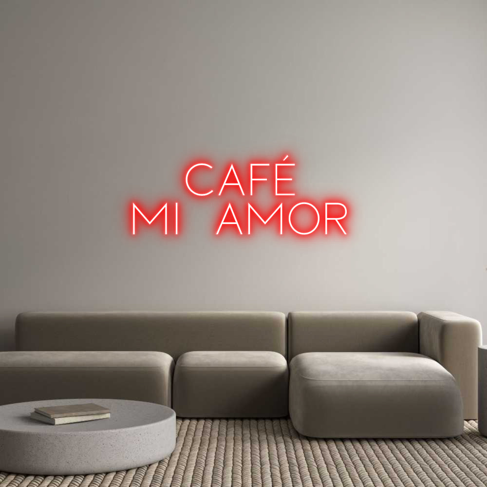Editor online di insegne al neon personalizzate CAFÉ
AMORE MIO