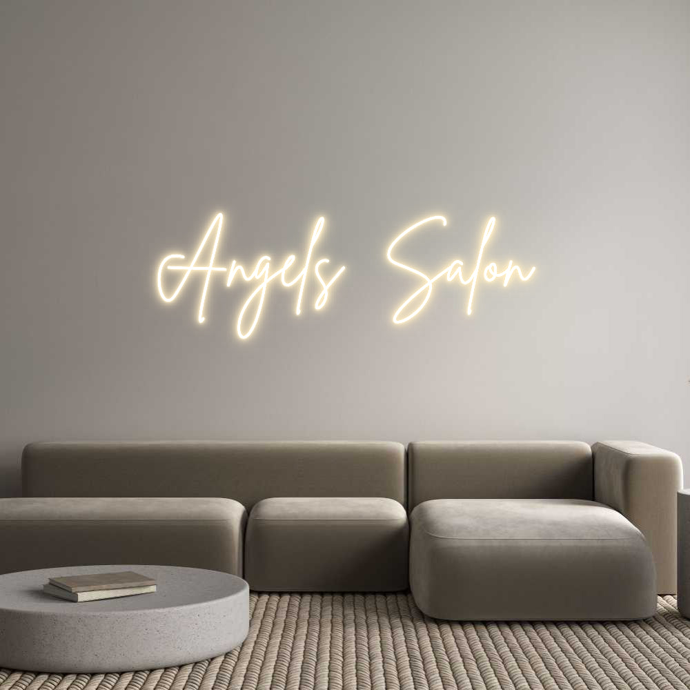 Custom Neon Sign Online Editor Angels Salon