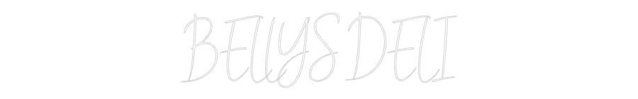 Editor on-line de letreiro de néon personalizado BELLY'S DELI