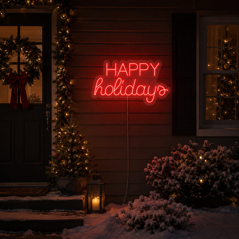 Happy Holidays førte neonskilt - Planet Neon lavet i London Neon Signs