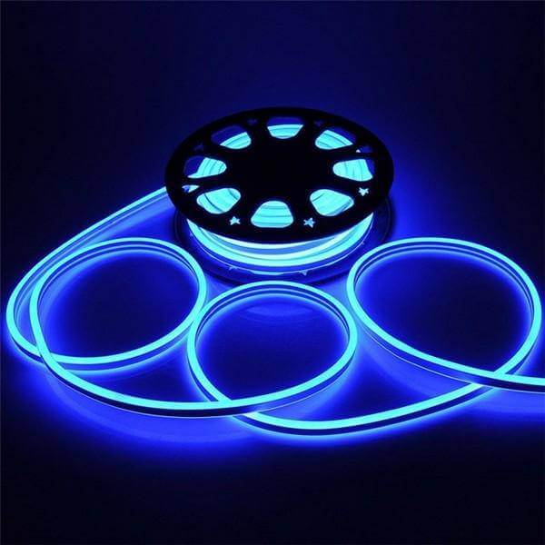 LumoS 8x16mm BLÅ Flexibel IP65 Dimbar Dubbelsidig LED Neonremsa 12V DC 9W/m - Planet Neon
