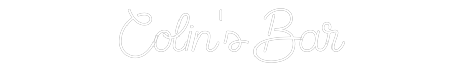 Editor online di insegne al neon personalizzate Colin's Bar