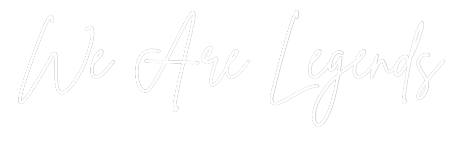 Tilpasset neonskilt på nettredigeringssystem Vi er legender