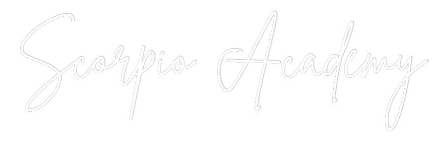 Editor online di insegne al neon personalizzate Scorpio Academy