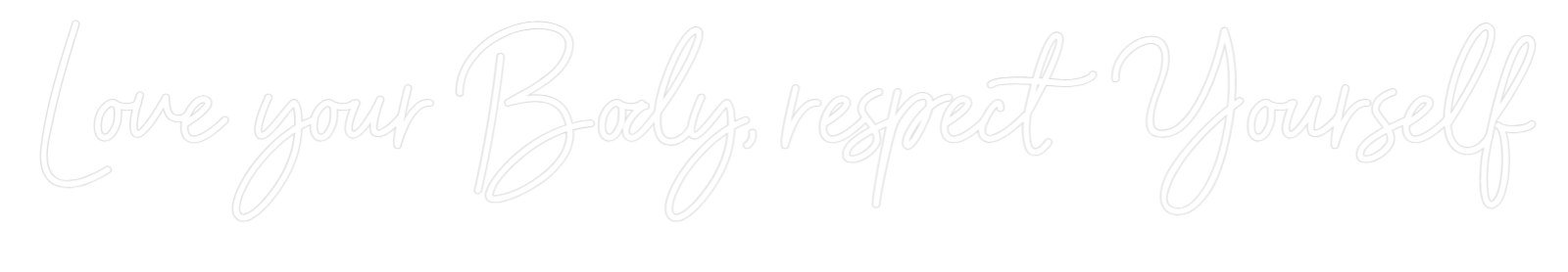 Anpassad neonskylt online-redigerare Älska din kropp...