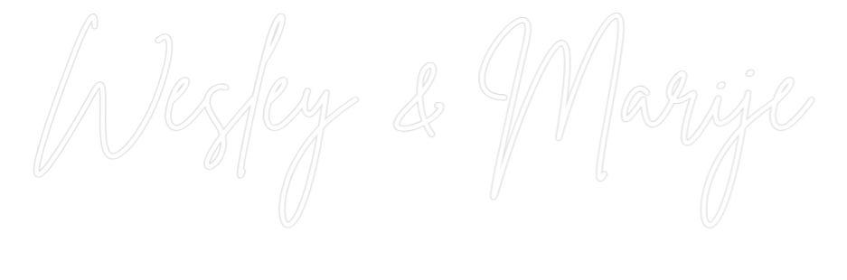 Custom Neon Sign Online Editor Wesley & Marije