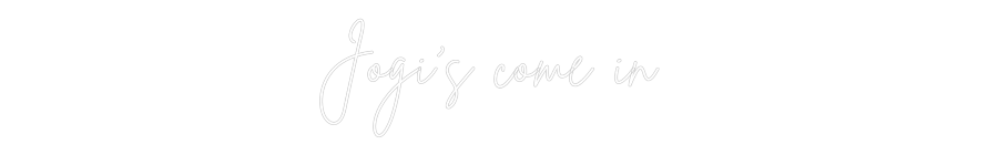 Editor online di insegne al neon personalizzate Jogi's è disponibile