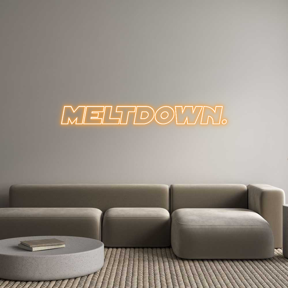 Editor online di insegne al neon personalizzate MELTDOWN.