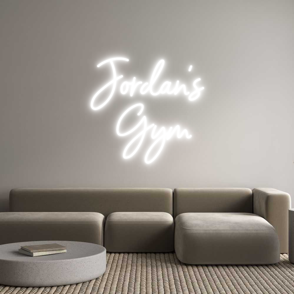 Custom Neon Sign Online Editor Jordan’s
 Gym