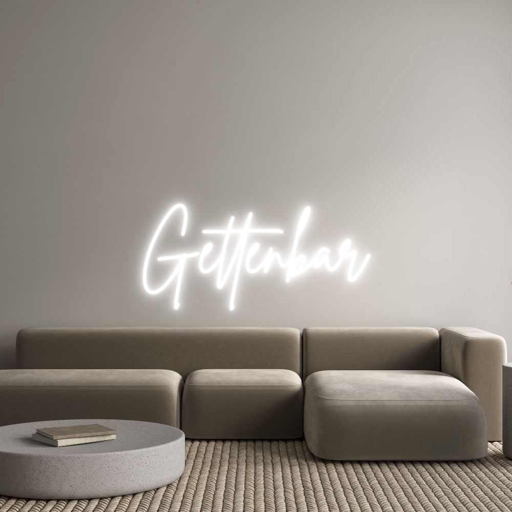 Anpassad neonskylt online-redigerare Gettenbar