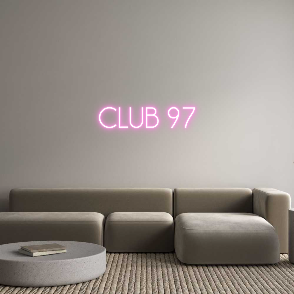 Editor online di insegne al neon personalizzate CLUB 97