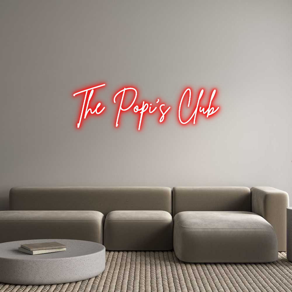 Anpassad neonskylt online-redigerare The Popi's Club