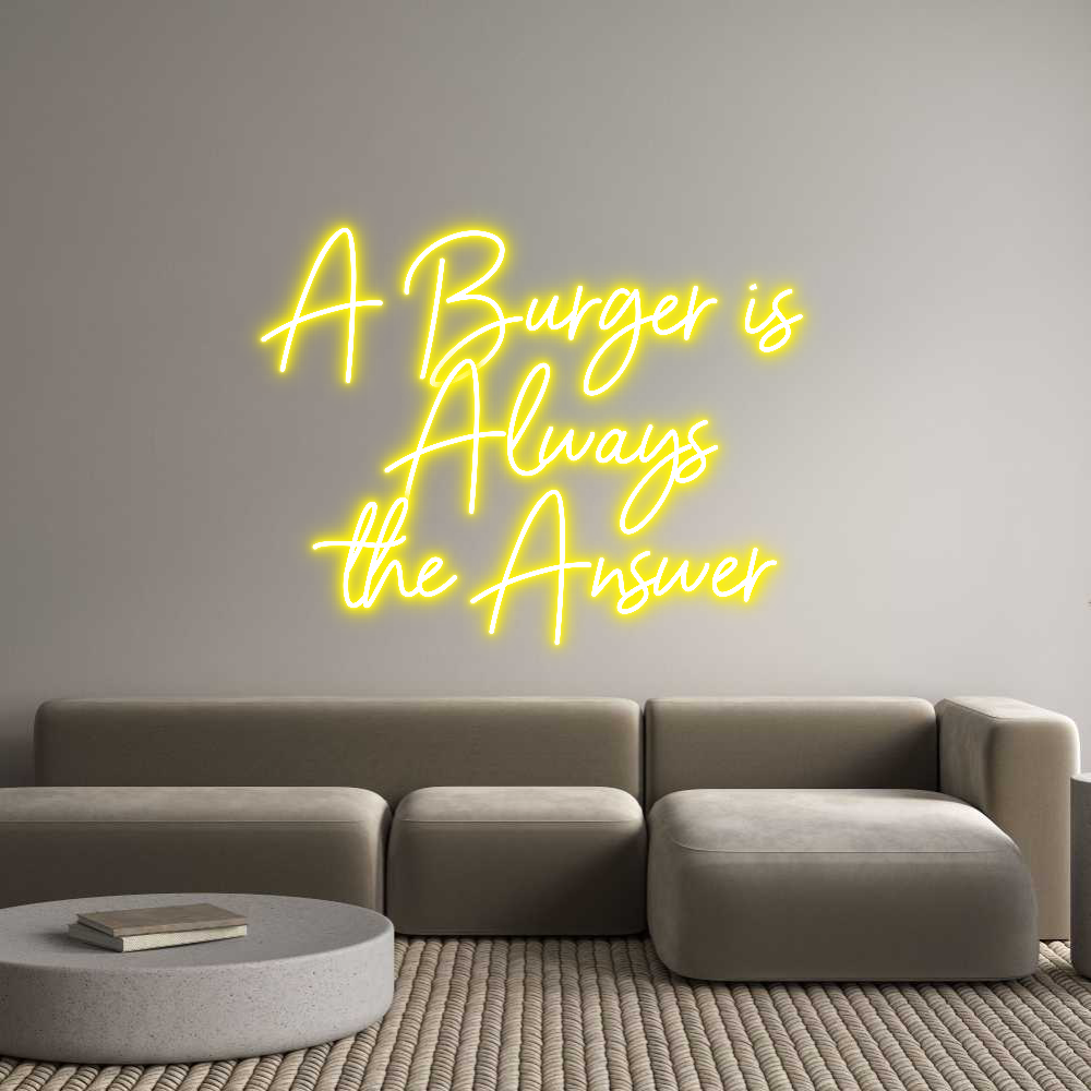 Custom Neon Sign Online Editor A Burger is ...