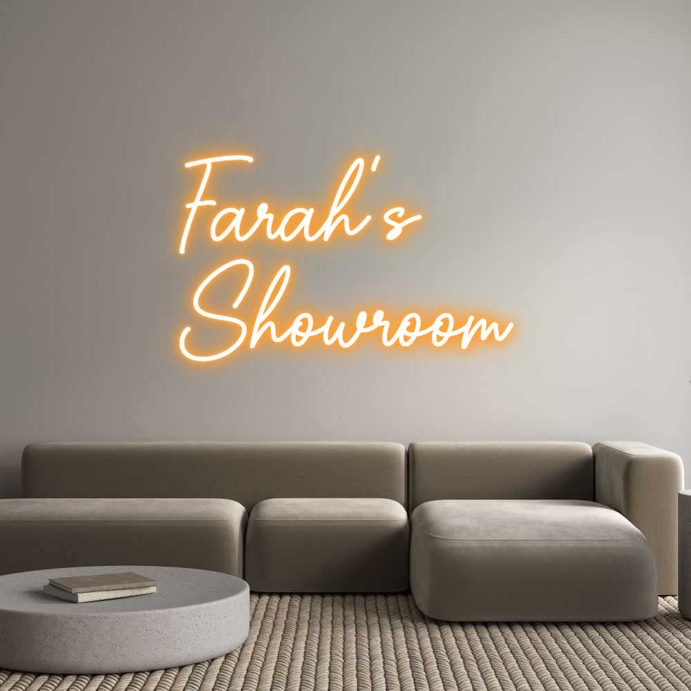 Custom Neon Sign Online Editor Farah's 
Sho...