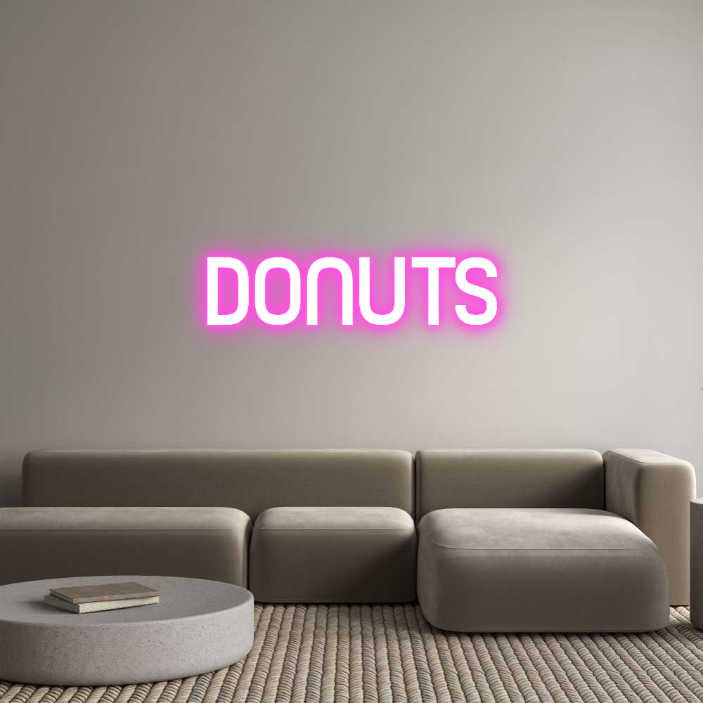 Custom Neon Sign Online Editor DONUTS