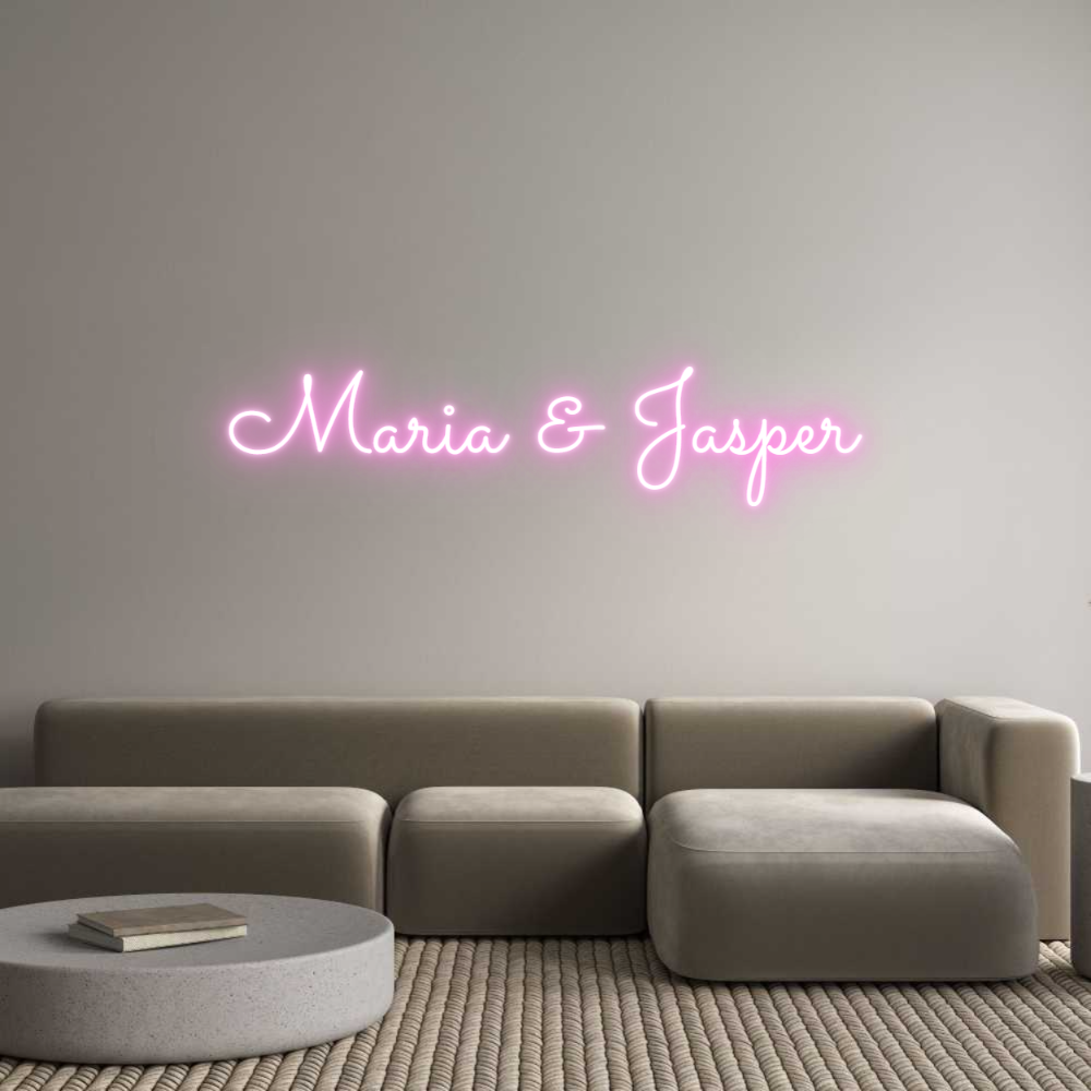 Custom Neon Sign Online Editor Maria & Jasper