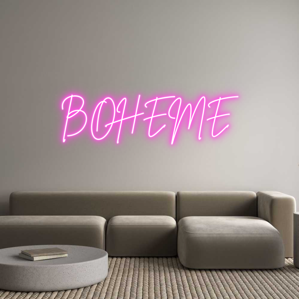 Custom Neon Sign Online Editor BOHEME
