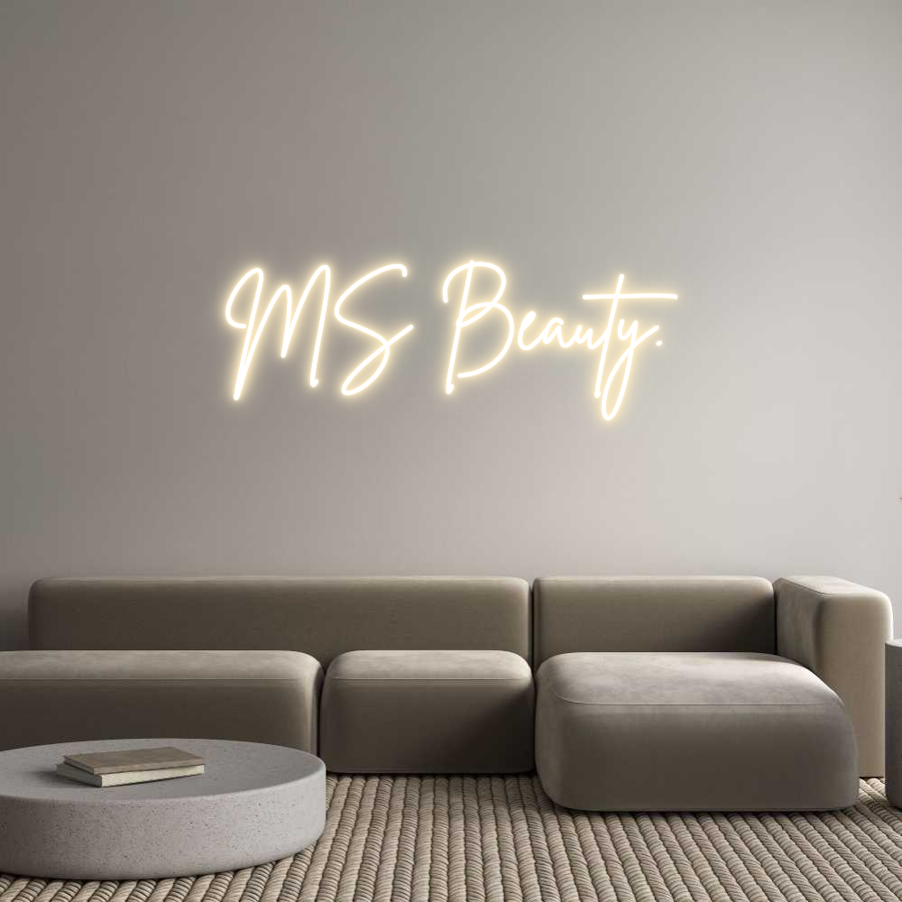 Custom Neon Sign Online Editor MS Beauty.