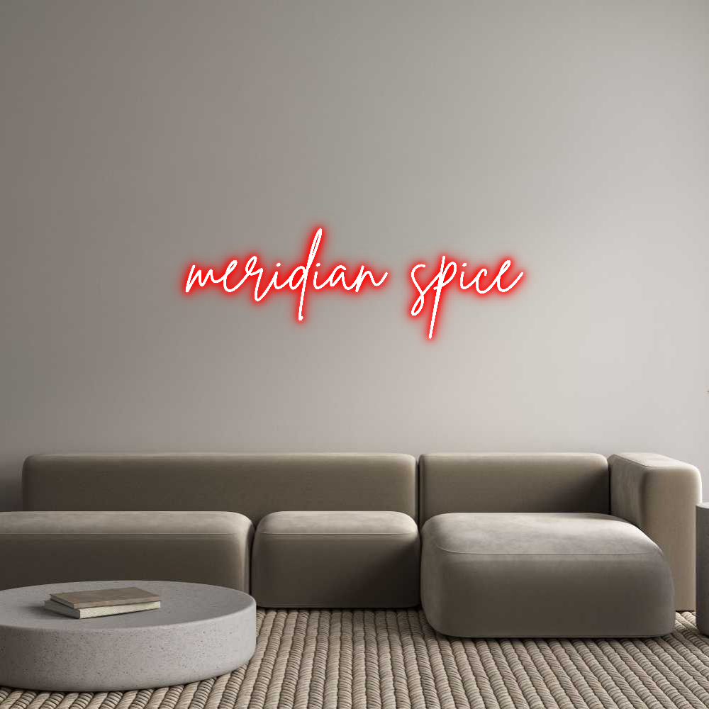 Custom Neon Sign Online Editor meridian spice