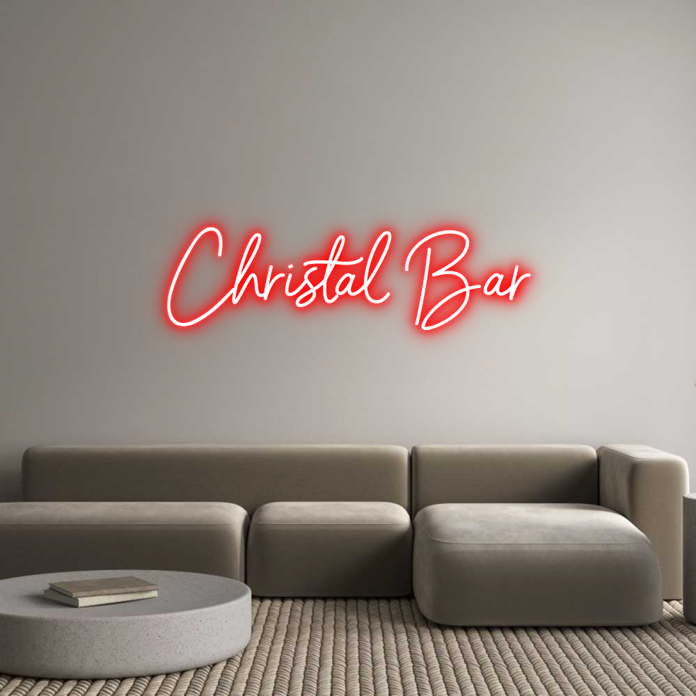 Custom Neon Sign Online Editor Christal Bar