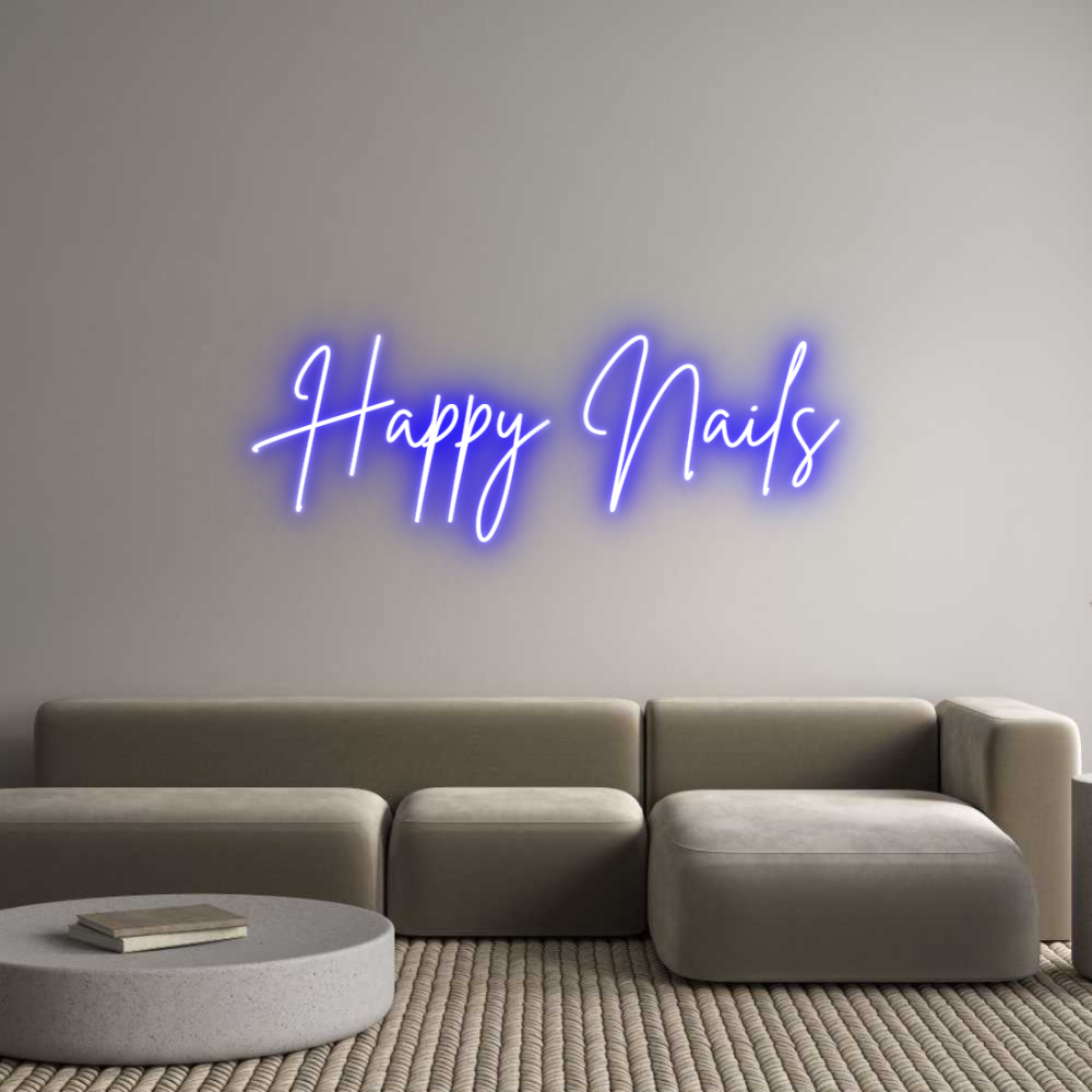 Custom Neon Sign Online Editor Happy Nails