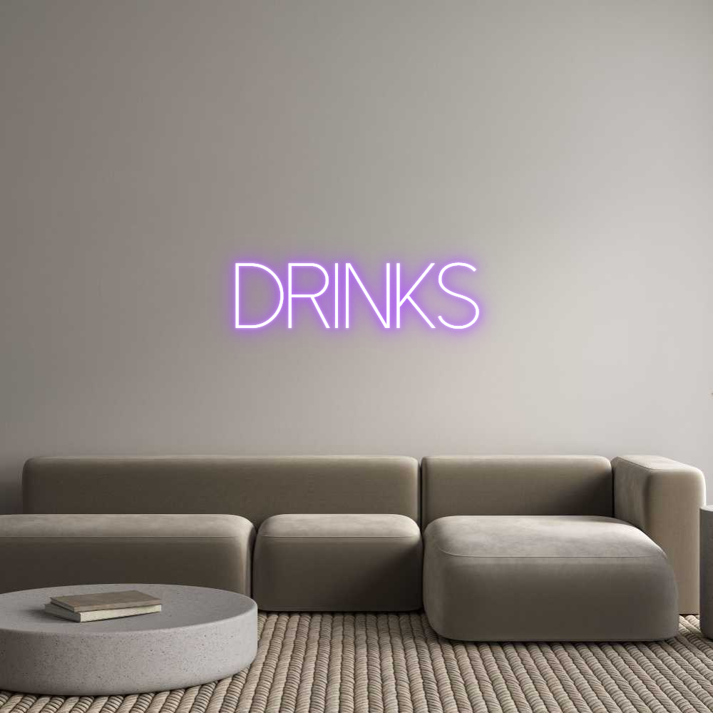 Custom Neon Sign Online Editor DRINKS