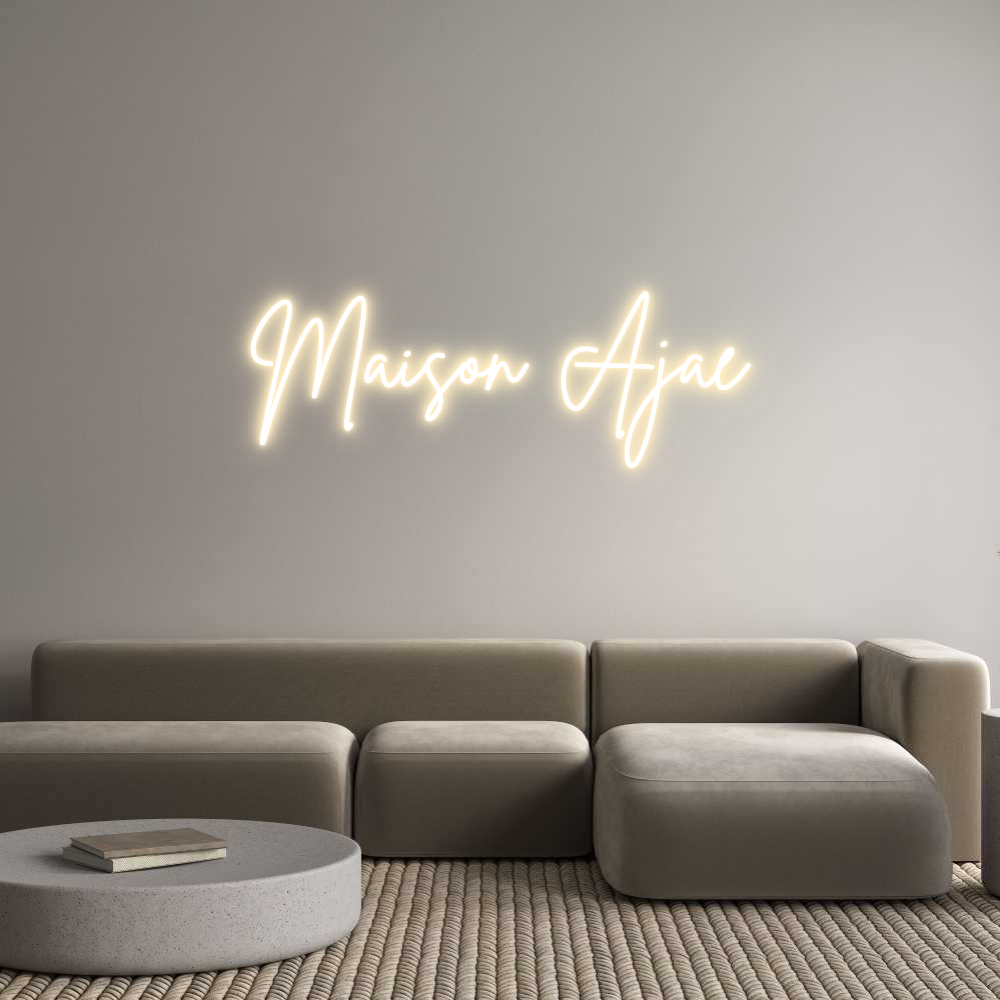 Aangepaste neonreclame online editor Maison Ajae