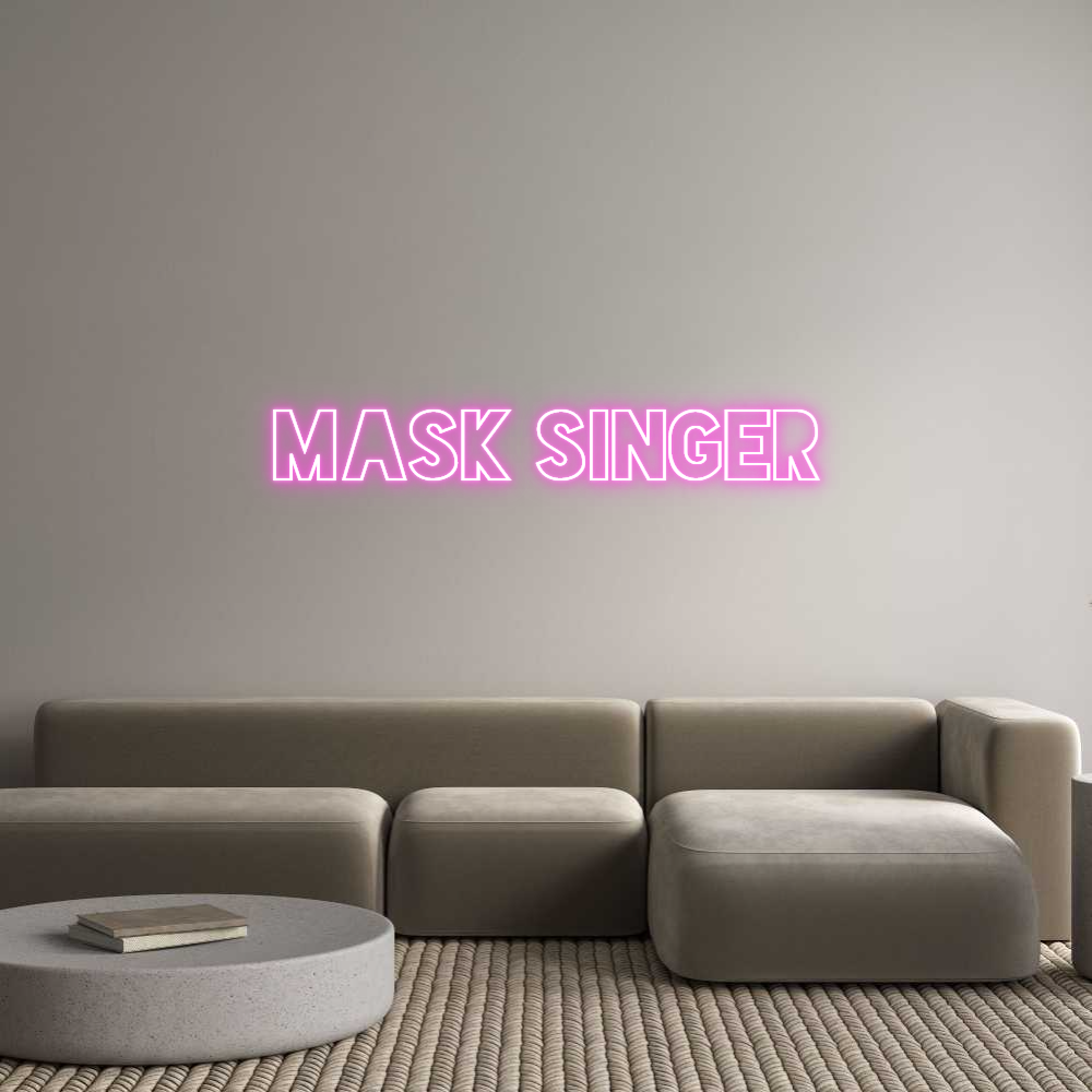 Editor online di insegne al neon personalizzate MASK SINGER