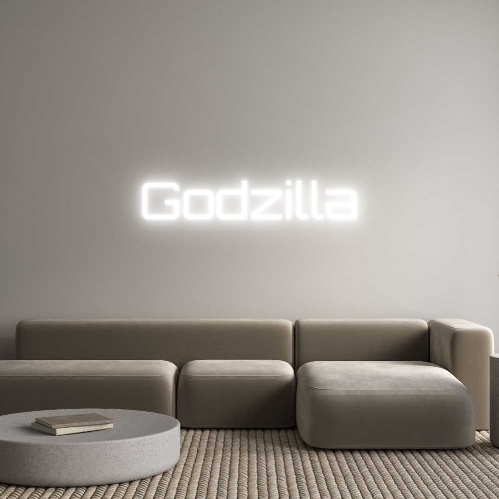 Custom Neon Sign Online Editor Godzilla