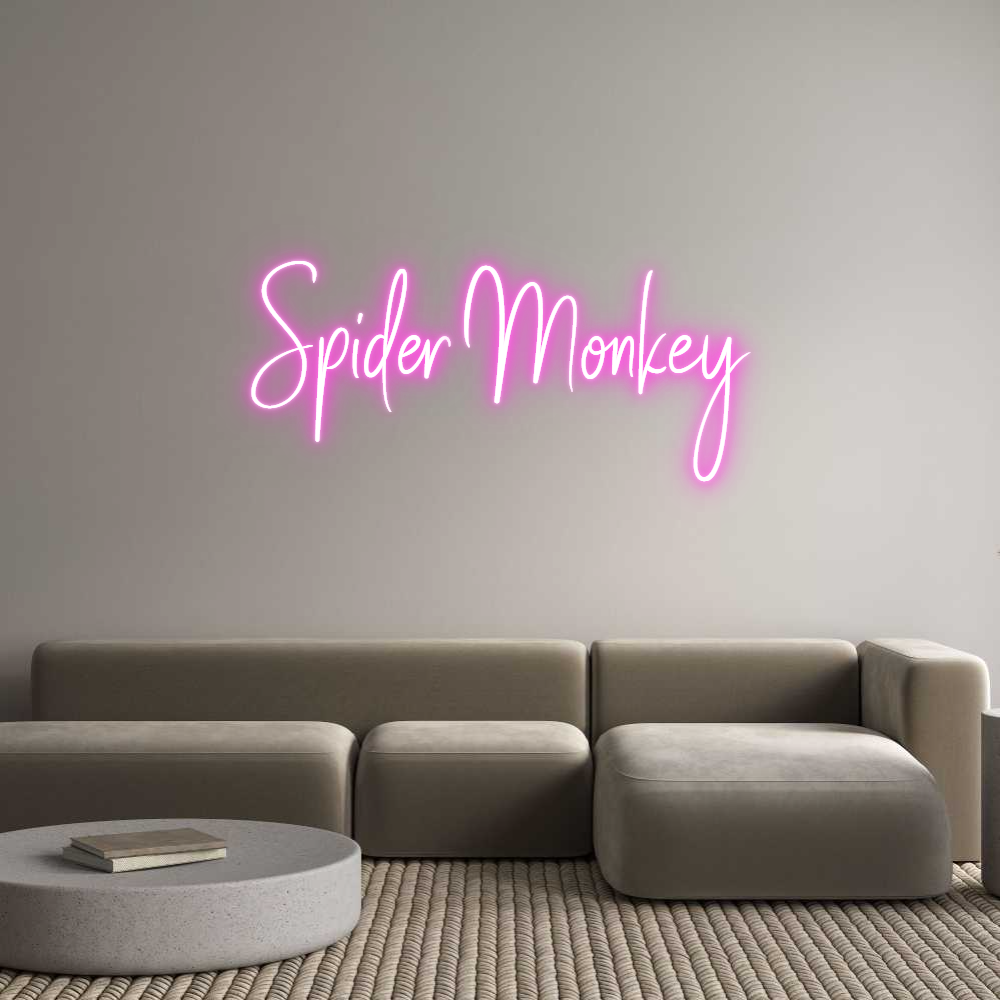 Custom Neon Sign Online Editor Spider Monkey