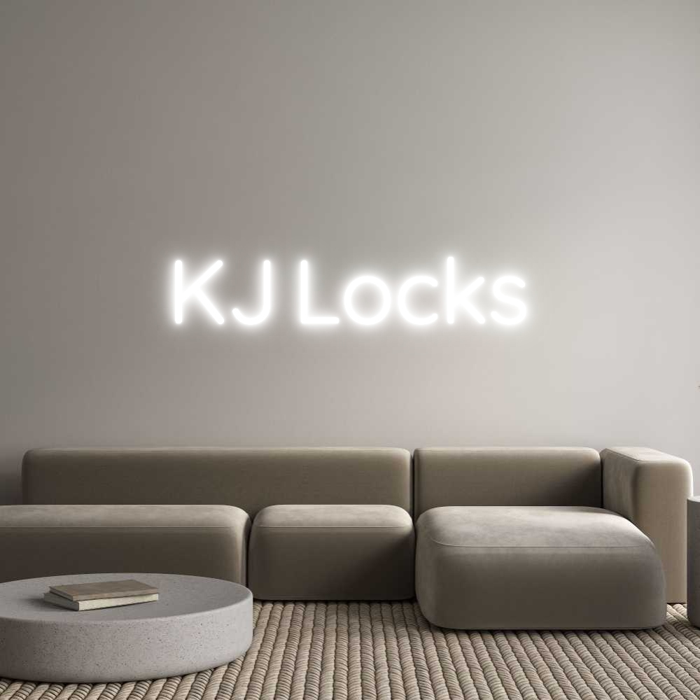 Editor online di insegne al neon personalizzate KJ Locks