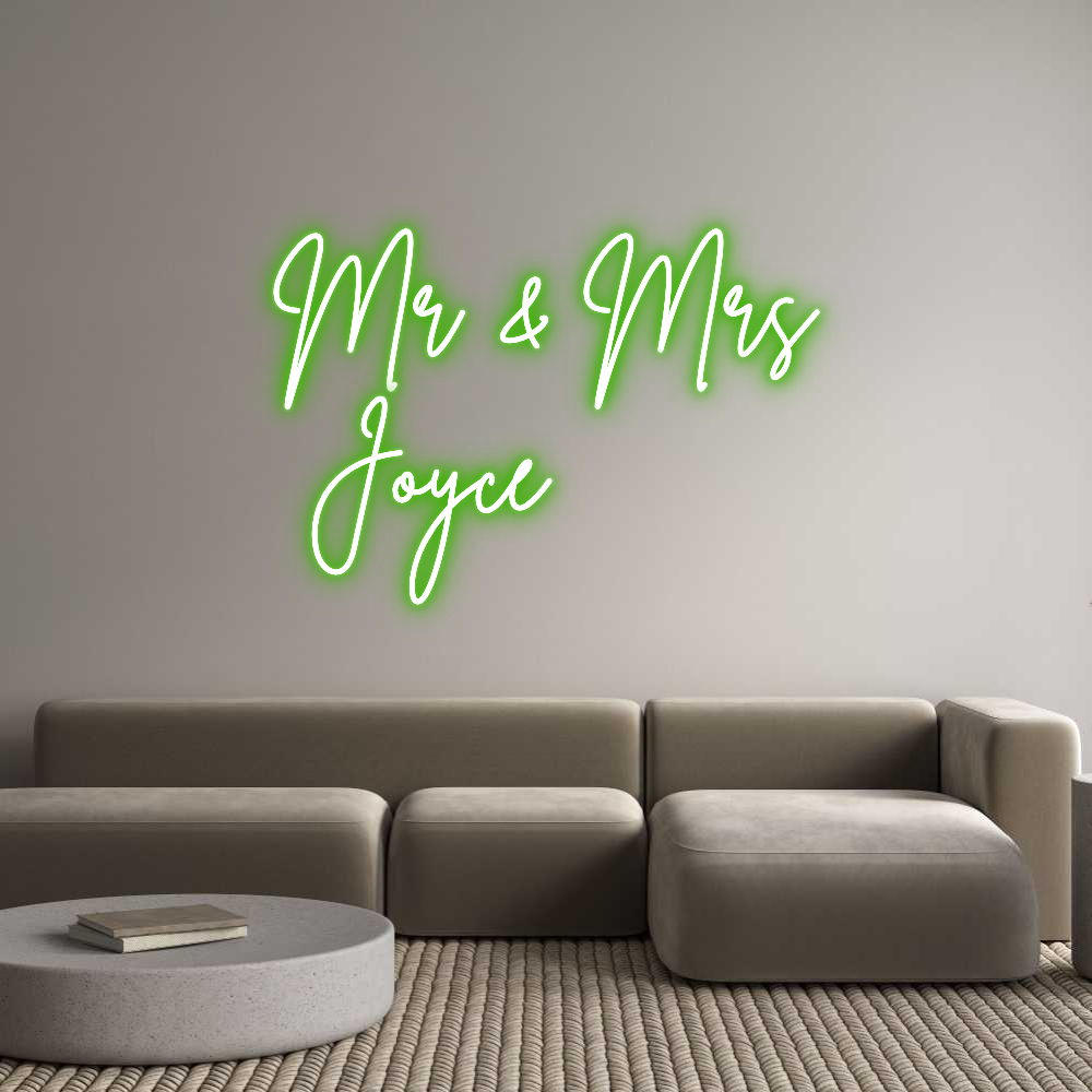 Custom Neon Sign Online Editor Mr & Mrs 
 J...