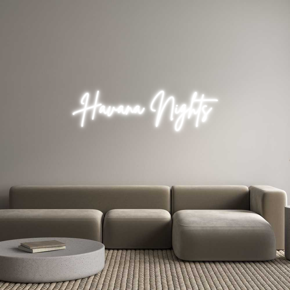 Editor online di insegne al neon personalizzate Havana Nights