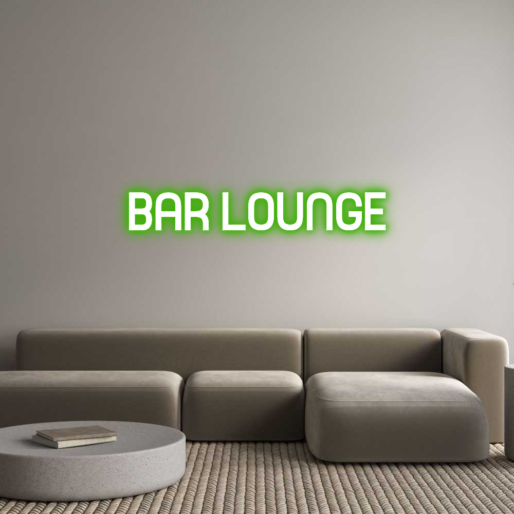 Editor online di insegne al neon personalizzate BAR LOUNGE