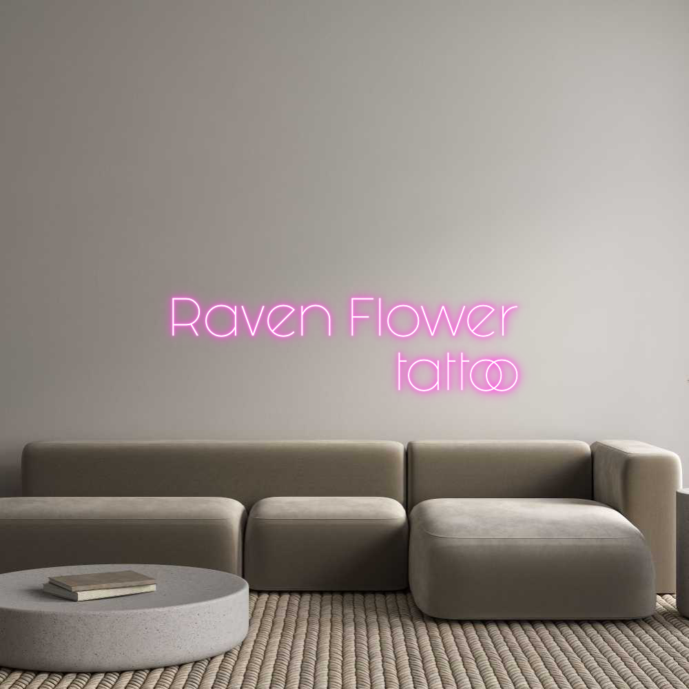 Custom Neon Sign Online Editor Raven Flower...