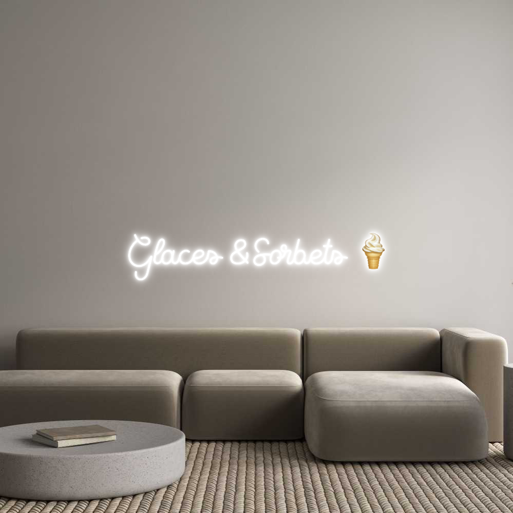 Custom Neon Sign Online Editor Glaces & Sorb...