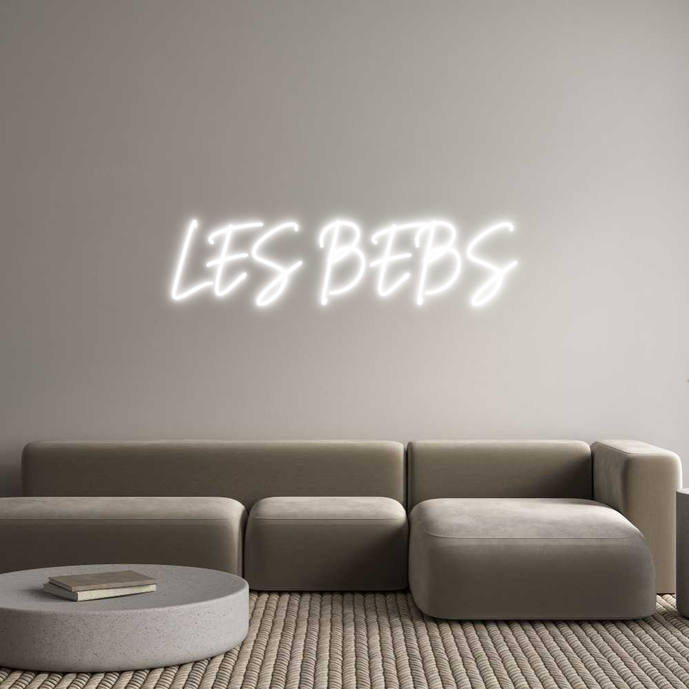 Custom Neon Sign Online Editor LES BEBS