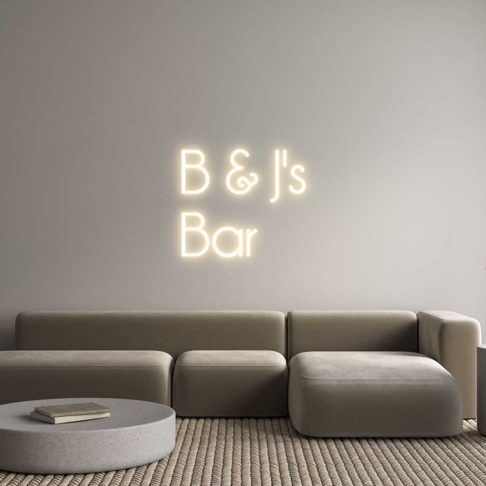 Anpassad neonskylt online-redigerare B & J's
Bar