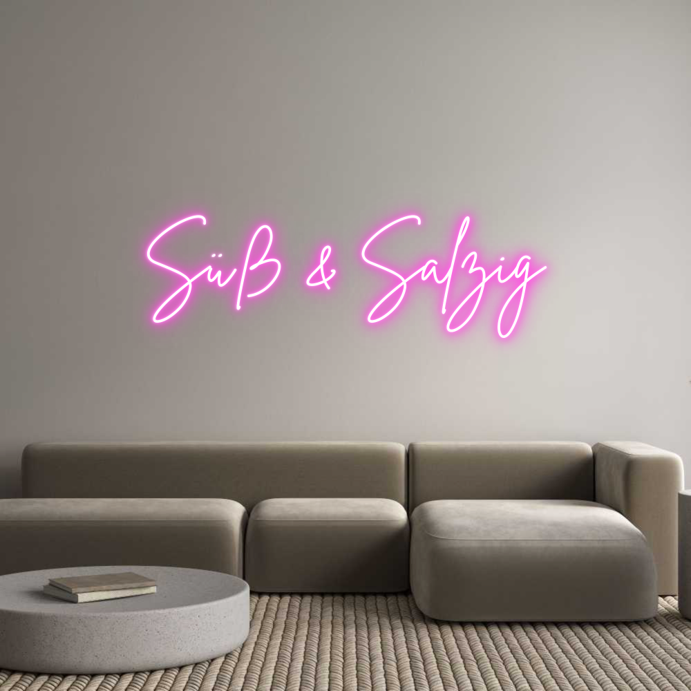 Custom Neon Sign Online Editor Süß & Salzig