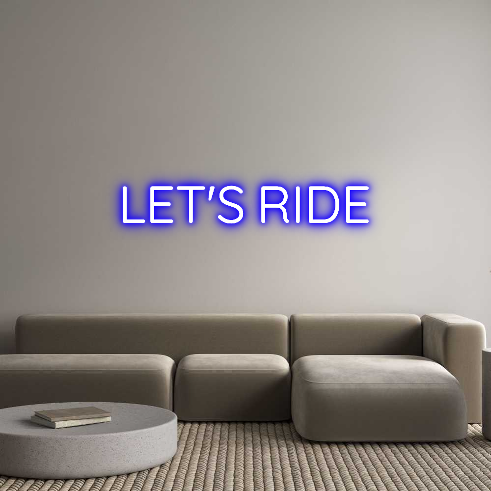 Editor online di insegne al neon personalizzate LET'S RIDE